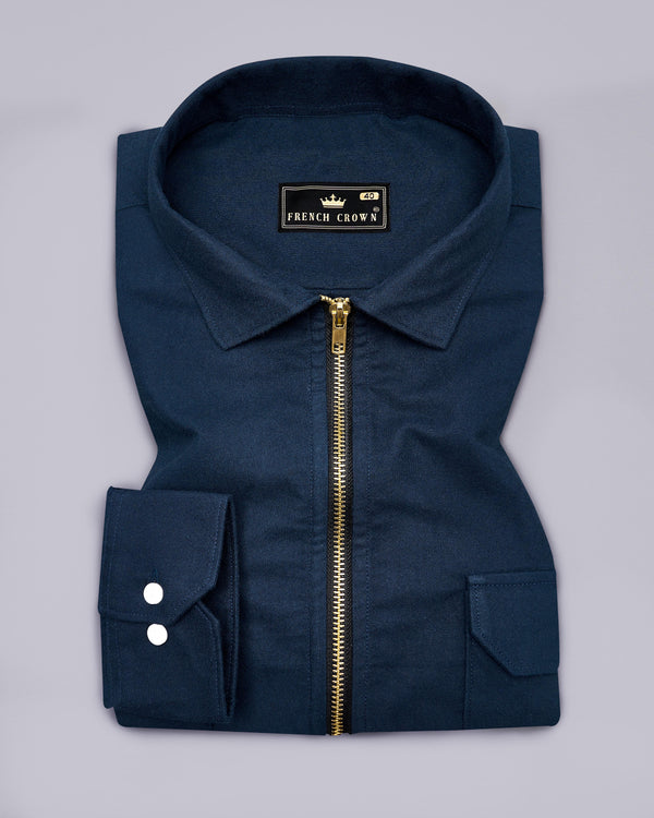 Firefly Navy Blue Flannel Jacket