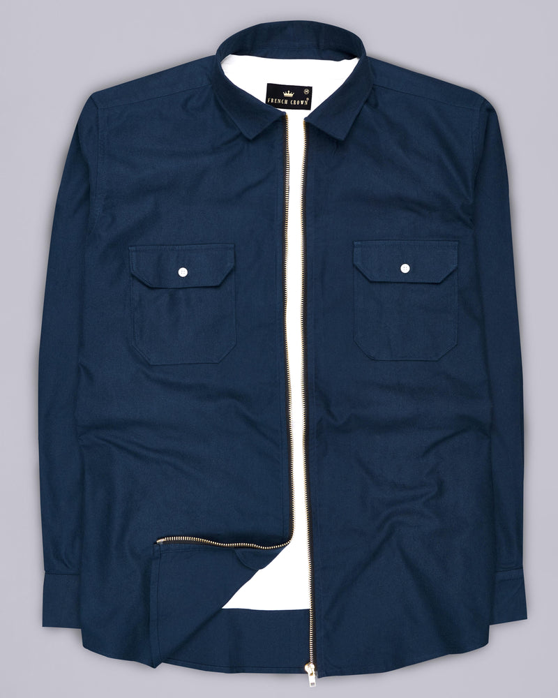 Firefly Navy Blue Flannel Jacket