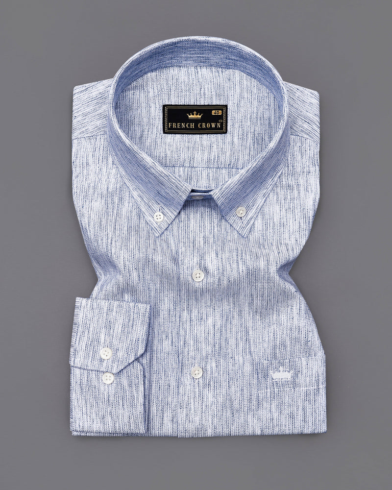 Casper Gray Herringbone Premium Cotton Shirt