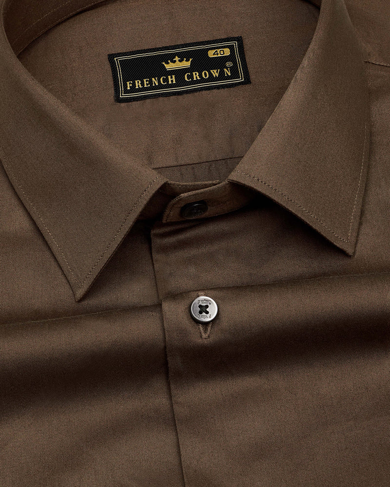 Millbrook Brown with Patch Pocket and Bicycle Super Soft Premium Cotton Shirt