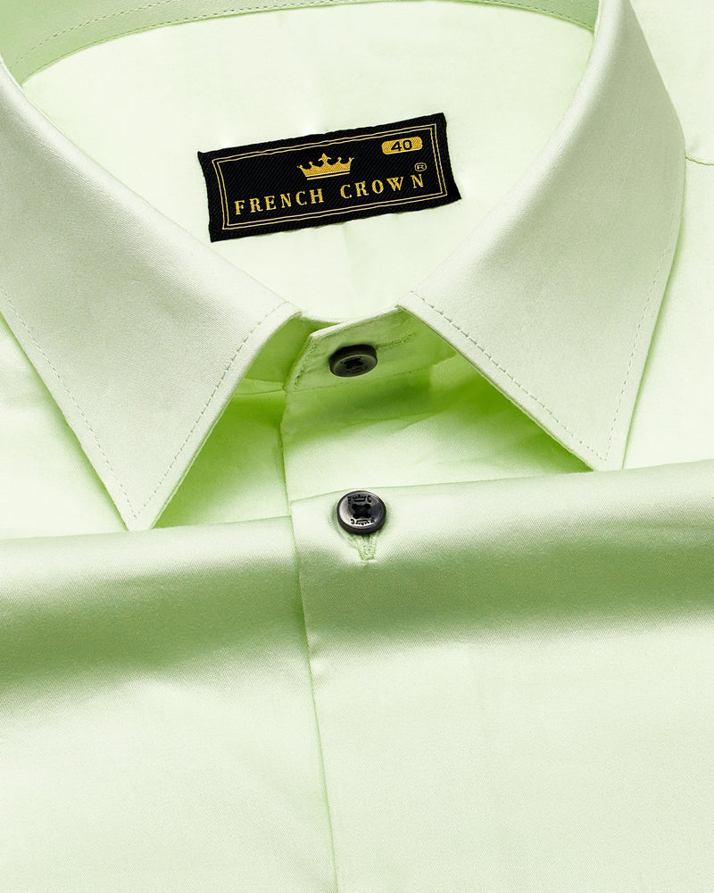Periglacial Green with Black Embroidered Super Soft Premium Cotton Shirt