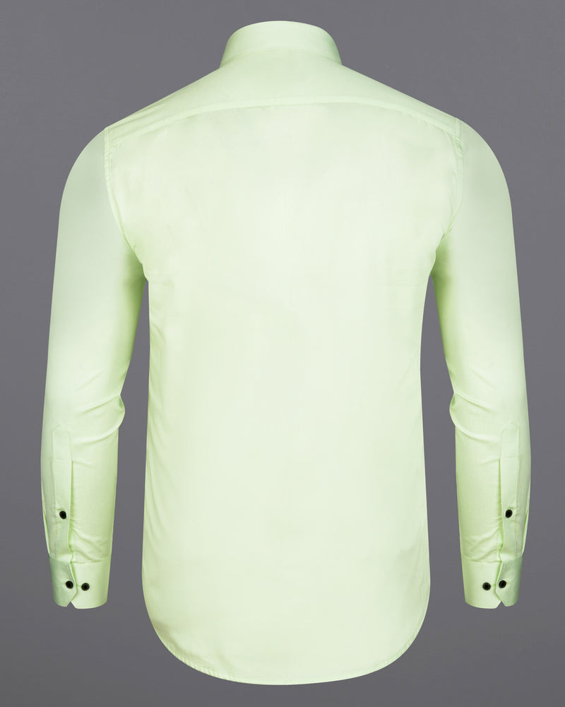 Periglacial Green with Black Embroidered Super Soft Premium Cotton Shirt