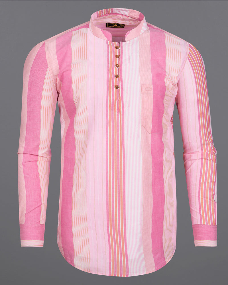 Carissma and Classic Pink Striped Premium Cotton Kurta Shirt 9056-KS-38, 9056-KS-H-38, 9056-KS-39, 9056-KS-H-39, 9056-KS-40, 9056-KS-H-40, 9056-KS-42, 9056-KS-H-42, 9056-KS-44, 9056-KS-H-44, 9056-KS-46, 9056-KS-H-46, 9056-KS-48, 9056-KS-H-48, 9056-KS-50, 9056-KS-H-50, 9056-KS-52, 9056-KS-H-52