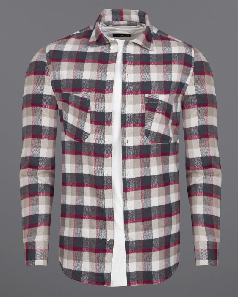 Tuna Gray and Oyster Brown Checked with Brown Patches Flannel Designer Shirt 9058-CA-OS-P133-38, 9058-CA-OS-P133-H-38, 9058-CA-OS-P133-39, 9058-CA-OS-P133-H-39, 9058-CA-OS-P133-40, 9058-CA-OS-P133-H-40, 9058-CA-OS-P133-42, 9058-CA-OS-P133-H-42, 9058-CA-OS-P133-44, 9058-CA-OS-P133-H-44, 9058-CA-OS-P133-46, 9058-CA-OS-P133-H-46, 9058-CA-OS-P133-48, 9058-CA-OS-P133-H-48, 9058-CA-OS-P133-50, 9058-CA-OS-P133-H-50, 9058-CA-OS-P133-52, 9058-CA-OS-P133-H-52