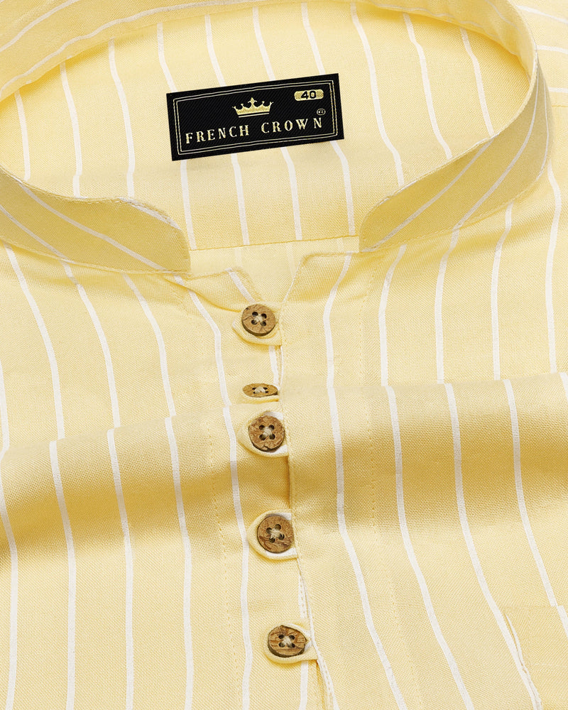 Hampton Yellow and White Striped Premium Cotton Kurta Shirt 9072-KS-38, 9072-KS-H-38, 9072-KS-39, 9072-KS-H-39, 9072-KS-40, 9072-KS-H-40, 9072-KS-42, 9072-KS-H-42, 9072-KS-44, 9072-KS-H-44, 9072-KS-46, 9072-KS-H-46, 9072-KS-48, 9072-KS-H-48, 9072-KS-50, 9072-KS-H-50, 9072-KS-52, 9072-KS-H-52