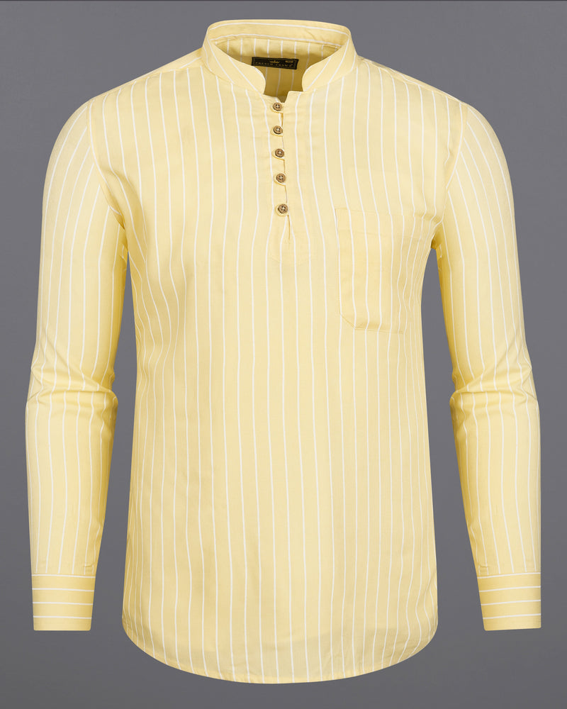 Hampton Yellow and White Striped Premium Cotton Kurta Shirt 9072-KS-38, 9072-KS-H-38, 9072-KS-39, 9072-KS-H-39, 9072-KS-40, 9072-KS-H-40, 9072-KS-42, 9072-KS-H-42, 9072-KS-44, 9072-KS-H-44, 9072-KS-46, 9072-KS-H-46, 9072-KS-48, 9072-KS-H-48, 9072-KS-50, 9072-KS-H-50, 9072-KS-52, 9072-KS-H-52