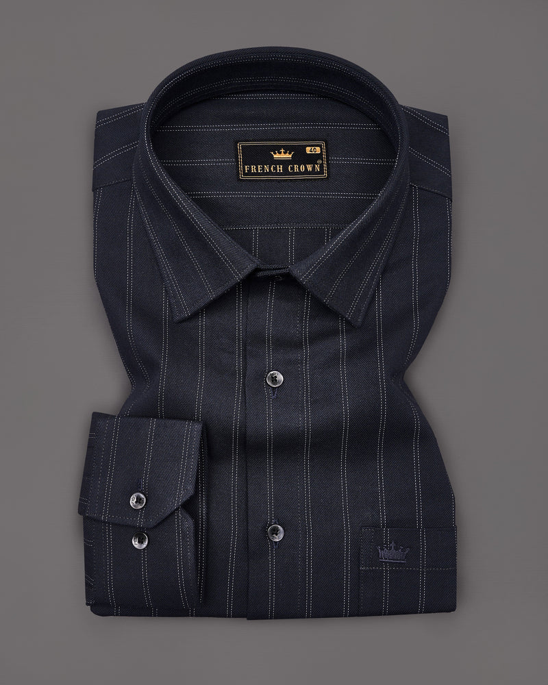 Baltic Dark Blue Twill Striped Premium Cotton Shirt 9127-BLK-38,9127-BLK-H-38,9127-BLK-39,9127-BLK-H-39,9127-BLK-40,9127-BLK-H-40,9127-BLK-42,9127-BLK-H-42,9127-BLK-44,9127-BLK-H-44,9127-BLK-46,9127-BLK-H-46,9127-BLK-48,9127-BLK-H-48,9127-BLK-50,9127-BLK-H-50,9127-BLK-52,9127-BLK-H-52