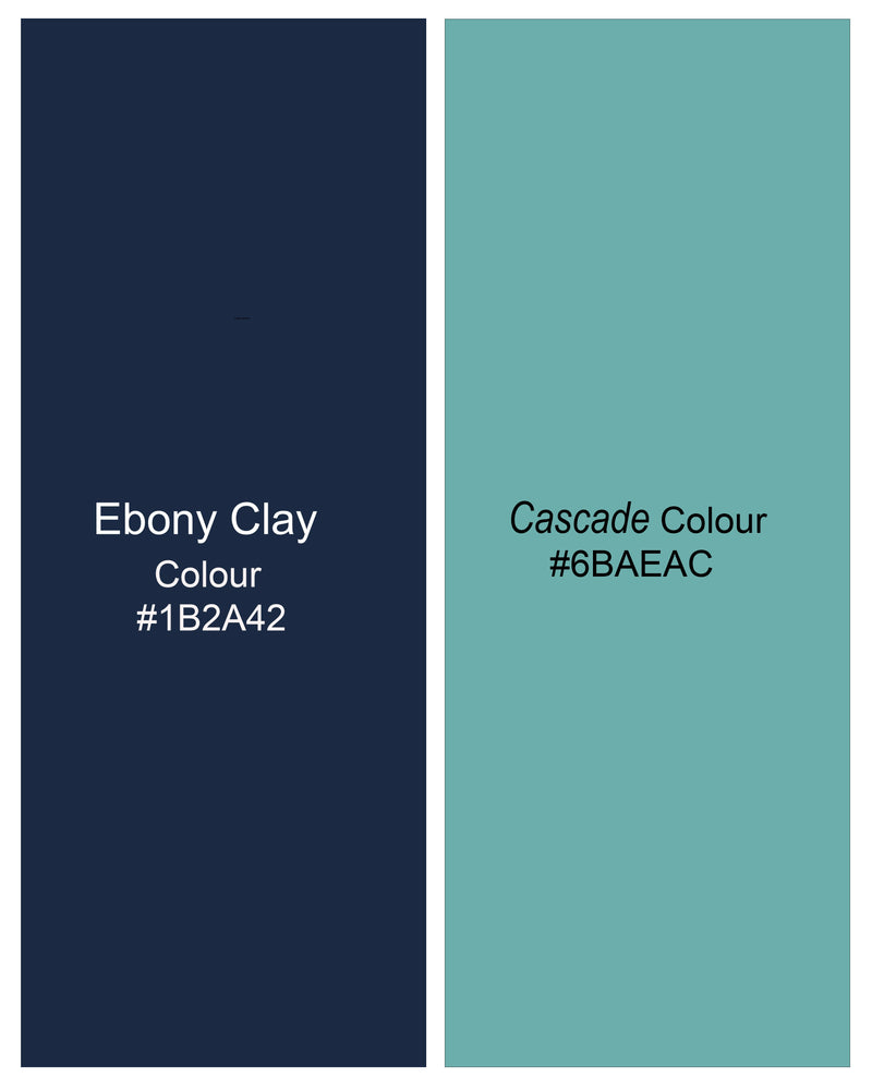 Ebony Clay Blue with Cascade Green Denim Shirt  With Leather Patch Work 9205-M-MB-38,9205-M-MB-H-38,9205-M-MB-39,9205-M-MB-H-39,9205-M-MB-40,9205-M-MB-H-40,9205-M-MB-42,9205-M-MB-H-42,9205-M-MB-44,9205-M-MB-H-44,9205-M-MB-46,9205-M-MB-H-46,9205-M-MB-48,9205-M-MB-H-48,9205-M-MB-50,9205-M-MB-H-50,9205-M-MB-52,9205-M-MB-H-52