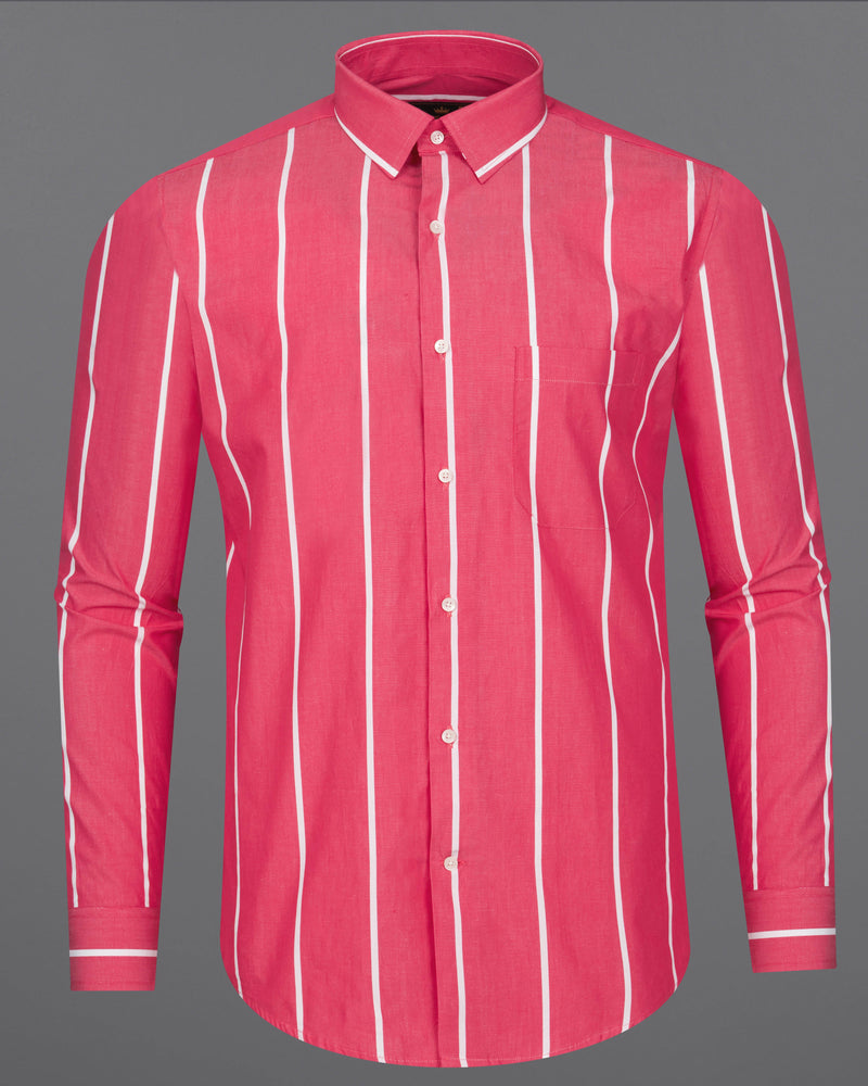 Cabaret Red Striped Premium Cotton Shirt 9217-38, 9217-H-38, 9217-39, 9217-H-39, 9217-40, 9217-H-40, 9217-42, 9217-H-42, 9217-44, 9217-H-44, 9217-46, 9217-H-46, 9217-48, 9217-H-48, 9217-50, 9217-H-50, 9217-52, 9217-H-52