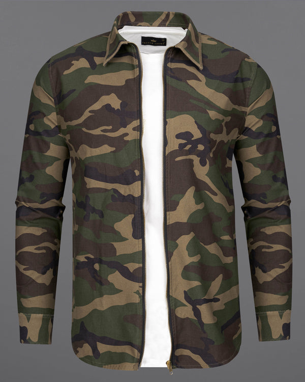 Rifle Green with Dune Brown Camouflage Royal Oxford Overshirt with Zipper Closure 9230-ZP-D124-38, 9230-ZP-D124-H-38, 9230-ZP-D124-39, 9230-ZP-D124-H-39, 9230-ZP-D124-40, 9230-ZP-D124-H-40, 9230-ZP-D124-42, 9230-ZP-D124-H-42, 9230-ZP-D124-44, 9230-ZP-D124-H-44, 9230-ZP-D124-46, 9230-ZP-D124-H-46, 9230-ZP-D124-48, 9230-ZP-D124-H-48, 9230-ZP-D124-50, 9230-ZP-D124-H-50, 9230-ZP-D124-52, 9230-ZP-D124-H-52
