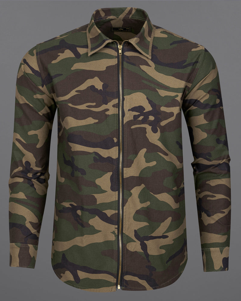 Rifle Green with Dune Brown Camouflage Royal Oxford Overshirt with Zipper Closure 9230-ZP-D124-38, 9230-ZP-D124-H-38, 9230-ZP-D124-39, 9230-ZP-D124-H-39, 9230-ZP-D124-40, 9230-ZP-D124-H-40, 9230-ZP-D124-42, 9230-ZP-D124-H-42, 9230-ZP-D124-44, 9230-ZP-D124-H-44, 9230-ZP-D124-46, 9230-ZP-D124-H-46, 9230-ZP-D124-48, 9230-ZP-D124-H-48, 9230-ZP-D124-50, 9230-ZP-D124-H-50, 9230-ZP-D124-52, 9230-ZP-D124-H-52