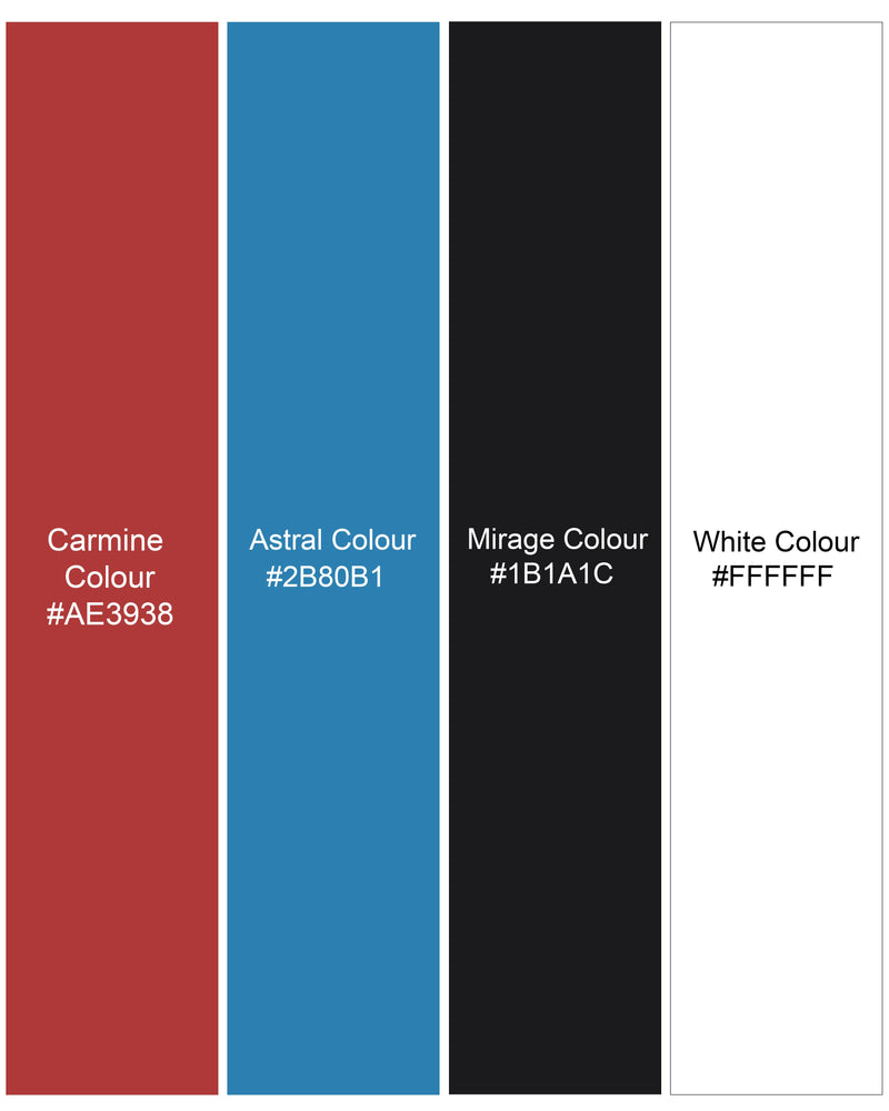 Carmine Red with White Multicolour Bohemian Printed Super Soft Premium Cotton Shirt 9254-38, 9254-H-38, 9254-39, 9254-H-39, 9254-40, 9254-H-40, 9254-42, 9254-H-42, 9254-44, 9254-H-44, 9254-46, 9254-H-46, 9254-48, 9254-H-48, 9254-50, 9254-H-50, 9254-52, 9254-H-52