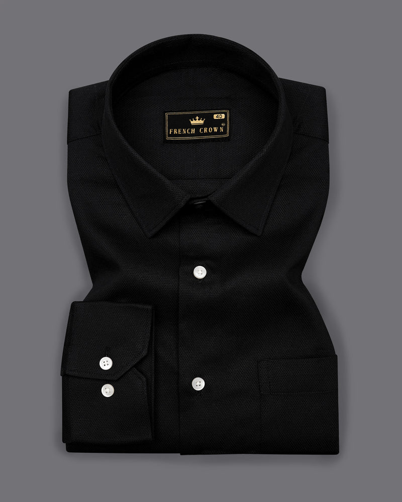 Jade Black Dobby Textured Premium Giza Cotton Shirt 9269-38, 9269-H-38, 9269-39, 9269-H-39, 9269-40, 9269-H-40, 9269-42, 9269-H-42, 9269-44, 9269-H-44, 9269-46, 9269-H-46, 9269-48, 9269-H-48, 9269-50, 9269-H-50, 9269-52, 9269-H-52