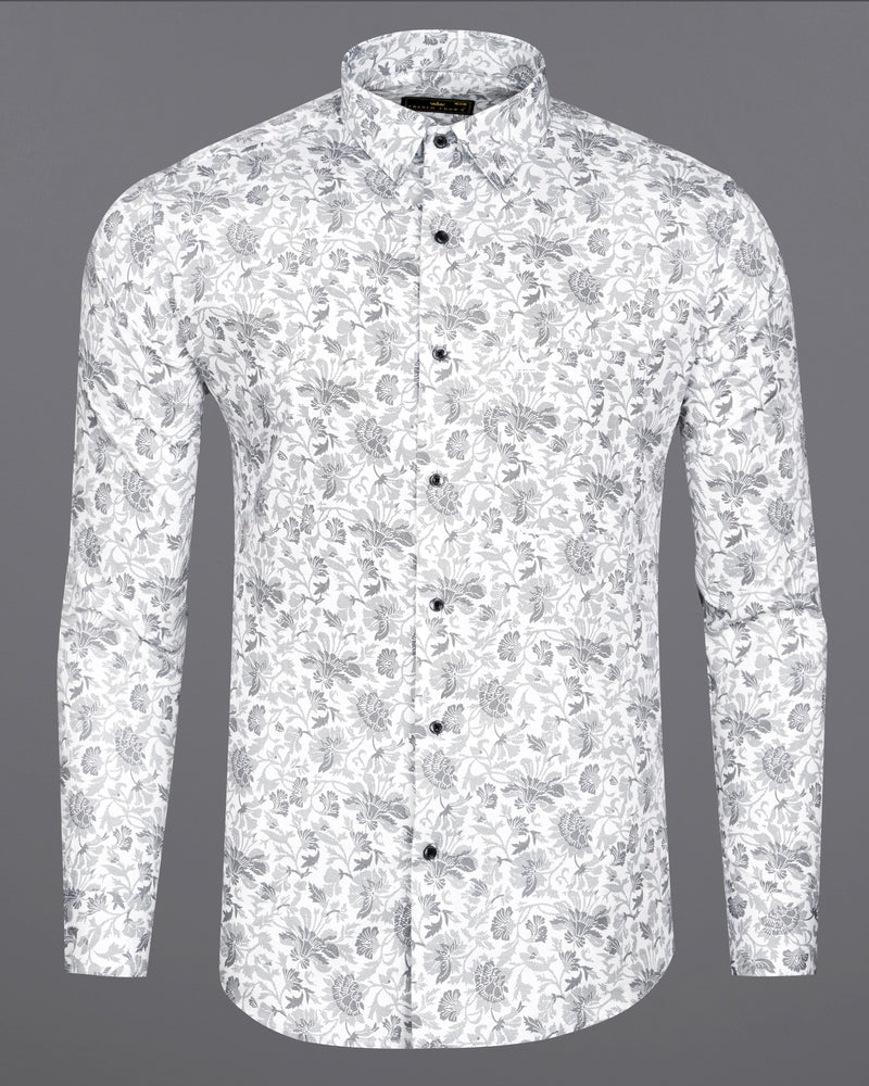 Bright White with Black Floral Printed Super Soft Premium Cotton Shirt 9270-BLK-38, 9270-BLK-H-38, 9270-BLK-39, 9270-BLK-H-39, 9270-BLK-40, 9270-BLK-H-40, 9270-BLK-42, 9270-BLK-H-42, 9270-BLK-44, 9270-BLK-H-44, 9270-BLK-46, 9270-BLK-H-46, 9270-BLK-48, 9270-BLK-H-48, 9270-BLK-50, 9270-BLK-H-50, 9270-BLK-52, 9270-BLK-H-52