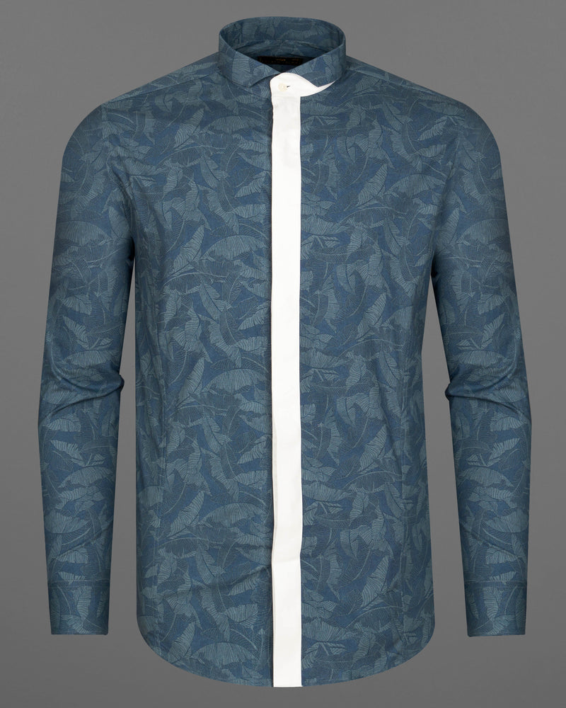 Rhino Blue Leaves Printed Premium Cotton Designer Shirt 9295-CA-P440-38, 9295-CA-P440-H-38, 9295-CA-P440-39, 9295-CA-P440-H-39, 9295-CA-P440-40, 9295-CA-P440-H-40, 9295-CA-P440-42, 9295-CA-P440-H-42, 9295-CA-P440-44, 9295-CA-P440-H-44, 9295-CA-P440-46, 9295-CA-P440-H-46, 9295-CA-P440-48, 9295-CA-P440-H-48, 9295-CA-P440-50, 9295-CA-P440-H-50, 9295-CA-P440-52, 9295-CA-P440-H-52