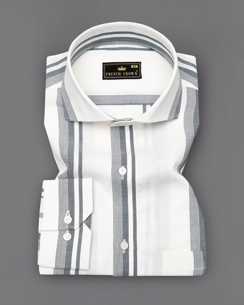 Bright White with Smokey Gray Striped Flannel Shirt 9299-CA-38, 9299-CA-H-38, 9299-CA-39, 9299-CA-H-39, 9299-CA-40, 9299-CA-H-40, 9299-CA-42, 9299-CA-H-42, 9299-CA-44, 9299-CA-H-44, 9299-CA-46, 9299-CA-H-46, 9299-CA-48, 9299-CA-H-48, 9299-CA-50, 9299-CA-H-50, 9299-CA-52, 9299-CA-H-52