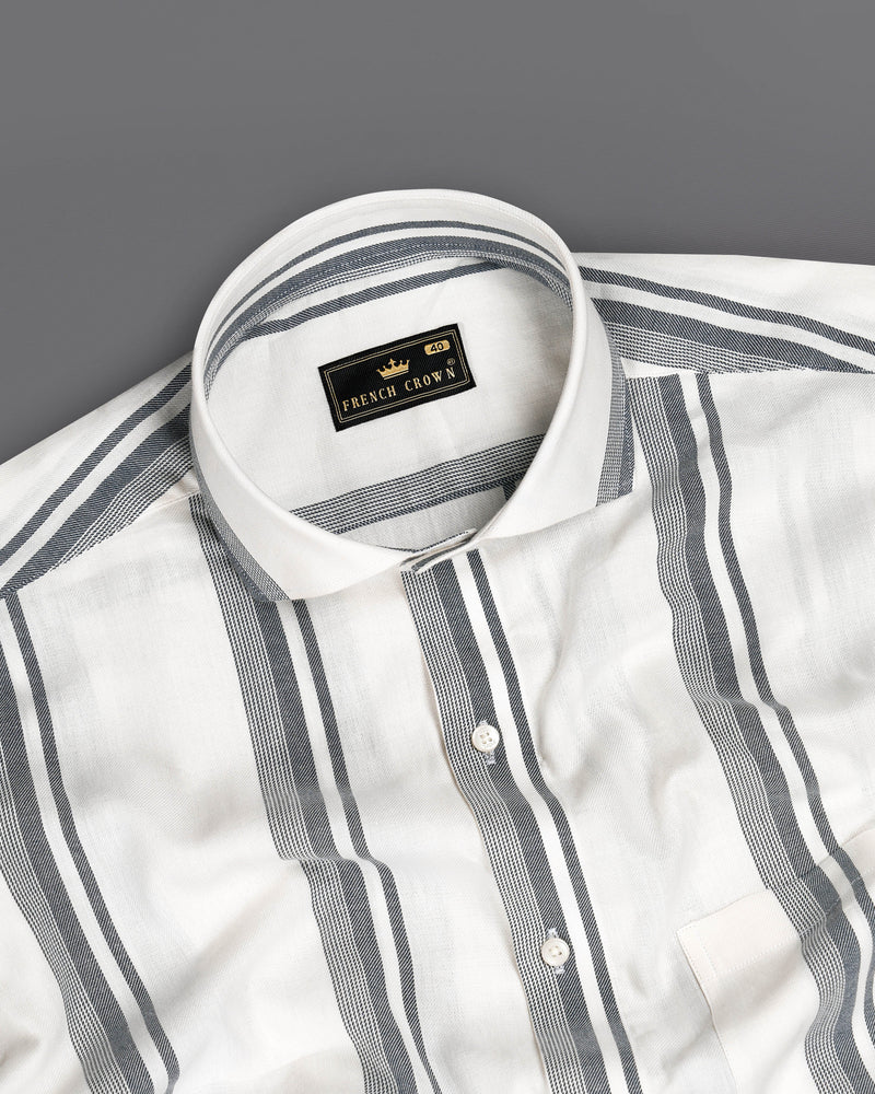 Bright White with Smokey Gray Striped Flannel Shirt 9299-CA-38, 9299-CA-H-38, 9299-CA-39, 9299-CA-H-39, 9299-CA-40, 9299-CA-H-40, 9299-CA-42, 9299-CA-H-42, 9299-CA-44, 9299-CA-H-44, 9299-CA-46, 9299-CA-H-46, 9299-CA-48, 9299-CA-H-48, 9299-CA-50, 9299-CA-H-50, 9299-CA-52, 9299-CA-H-52