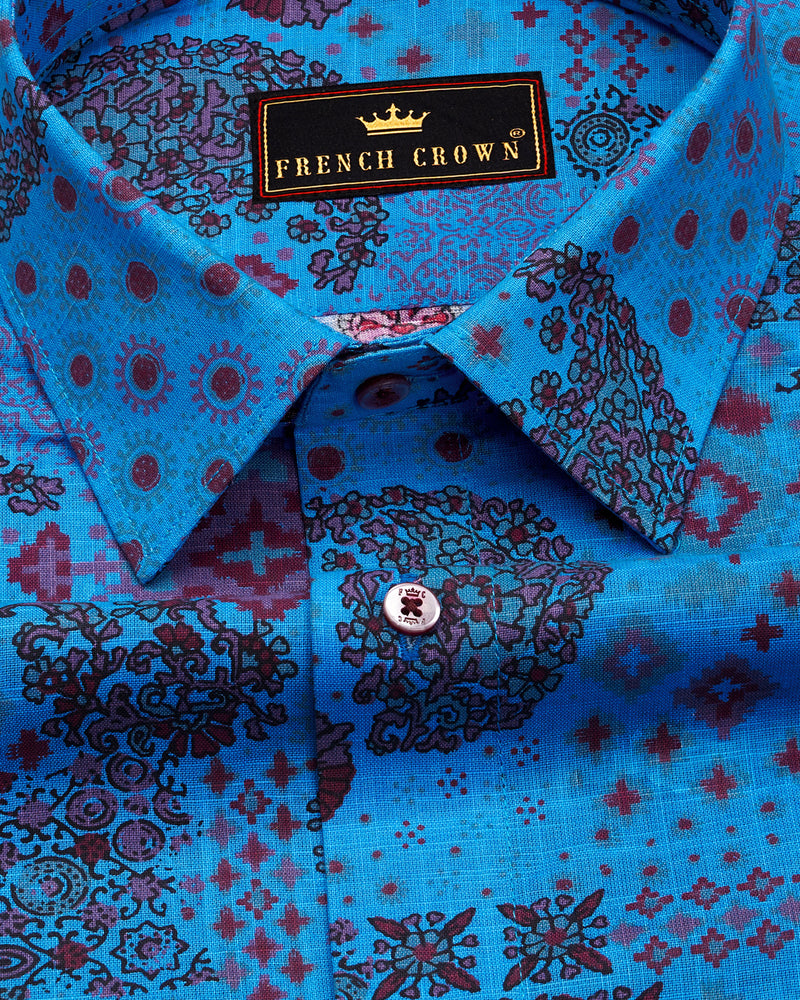 Curious Blue with Multicolour Banjara Printed Royal Oxford Shirt 9301-MN-38, 9301-MN-H-38, 9301-MN-39, 9301-MN-H-39, 9301-MN-40, 9301-MN-H-40, 9301-MN-42, 9301-MN-H-42, 9301-MN-44, 9301-MN-H-44, 9301-MN-46, 9301-MN-H-46, 9301-MN-48, 9301-MN-H-48, 9301-MN-50, 9301-MN-H-50, 9301-MN-52, 9301-MN-H-52