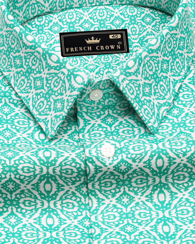 Persian Green Printed Royal Oxford Shirt 9303-38, 9303-H-38, 9303-39, 9303-H-39, 9303-40, 9303-H-40, 9303-42, 9303-H-42, 9303-44, 9303-H-44, 9303-46, 9303-H-46, 9303-48, 9303-H-48, 9303-50, 9303-H-50, 9303-52, 9303-H-52