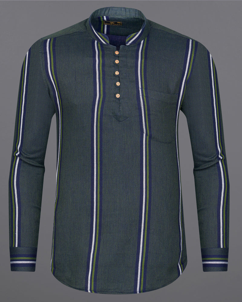 Gunmetal Gray with Cloud Burst Blue Multicolour Striped Dobby Textured Kurta Shirt 9304-KS-38, 9304-KS-H-38, 9304-KS-39, 9304-KS-H-39, 9304-KS-40, 9304-KS-H-40, 9304-KS-42, 9304-KS-H-42, 9304-KS-44, 9304-KS-H-44, 9304-KS-46, 9304-KS-H-46, 9304-KS-48, 9304-KS-H-48, 9304-KS-50, 9304-KS-H-50, 9304-KS-52, 9304-KS-H-52