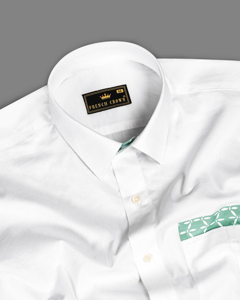 Bright White with Cascade Green Printed Premium Cotton Designer Shirt 9313-P116-38, 9313-P116-H-38, 9313-P116-39, 9313-P116-H-39, 9313-P116-40, 9313-P116-H-40, 9313-P116-42, 9313-P116-H-42, 9313-P116-44, 9313-P116-H-44, 9313-P116-46, 9313-P116-H-46, 9313-P116-48, 9313-P116-H-48, 9313-P116-50, 9313-P116-H-50, 9313-P116-52, 9313-P116-H-52