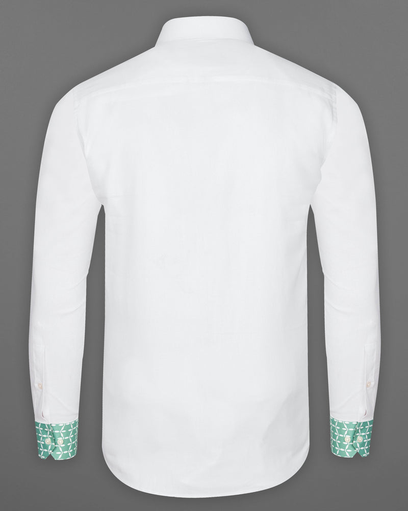Bright White with Cascade Green Printed Premium Cotton Designer Shirt 9313-P116-38, 9313-P116-H-38, 9313-P116-39, 9313-P116-H-39, 9313-P116-40, 9313-P116-H-40, 9313-P116-42, 9313-P116-H-42, 9313-P116-44, 9313-P116-H-44, 9313-P116-46, 9313-P116-H-46, 9313-P116-48, 9313-P116-H-48, 9313-P116-50, 9313-P116-H-50, 9313-P116-52, 9313-P116-H-52