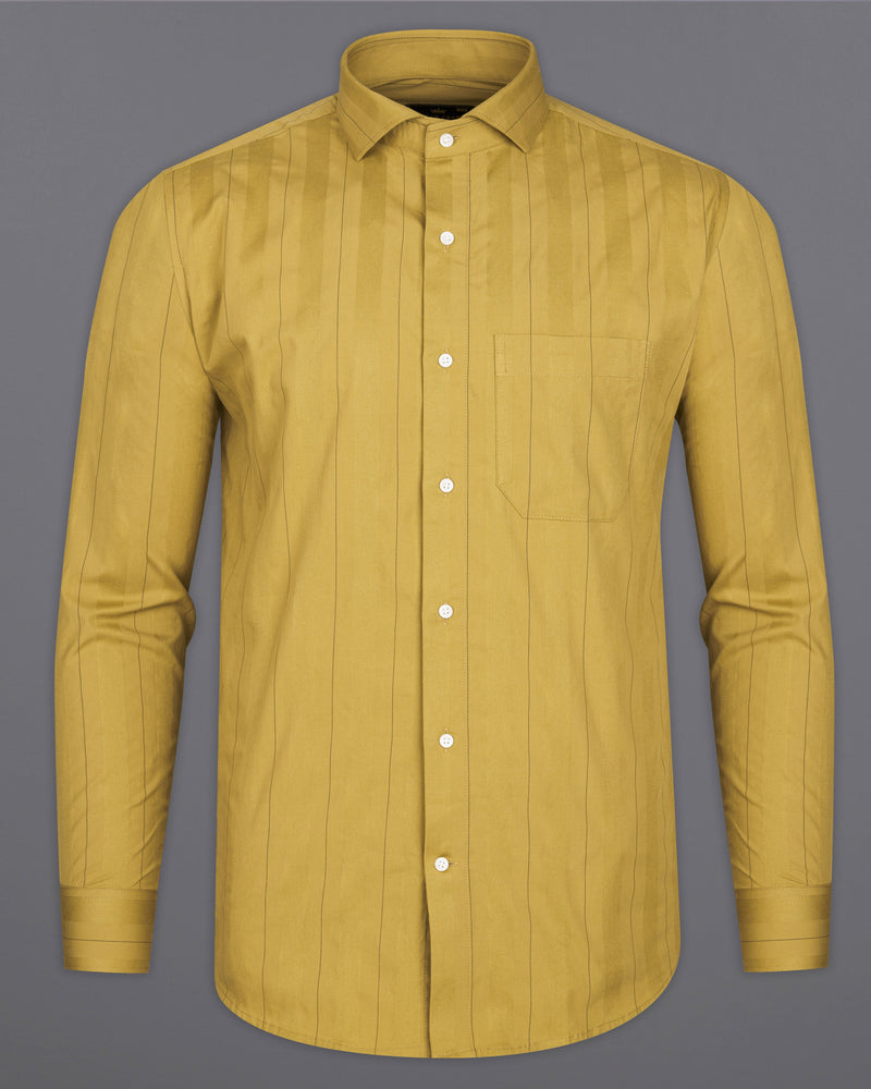 Husk Yellow Striped Dobby Textured Premium Giza Cotton Shirt 9319-CA-38, 9319-CA-H-38, 9319-CA-39, 9319-CA-H-39, 9319-CA-40, 9319-CA-H-40, 9319-CA-42, 9319-CA-H-42, 9319-CA-44, 9319-CA-H-44, 9319-CA-46, 9319-CA-H-46, 9319-CA-48, 9319-CA-H-48, 9319-CA-50, 9319-CA-H-50, 9319-CA-52, 9319-CA-H-52