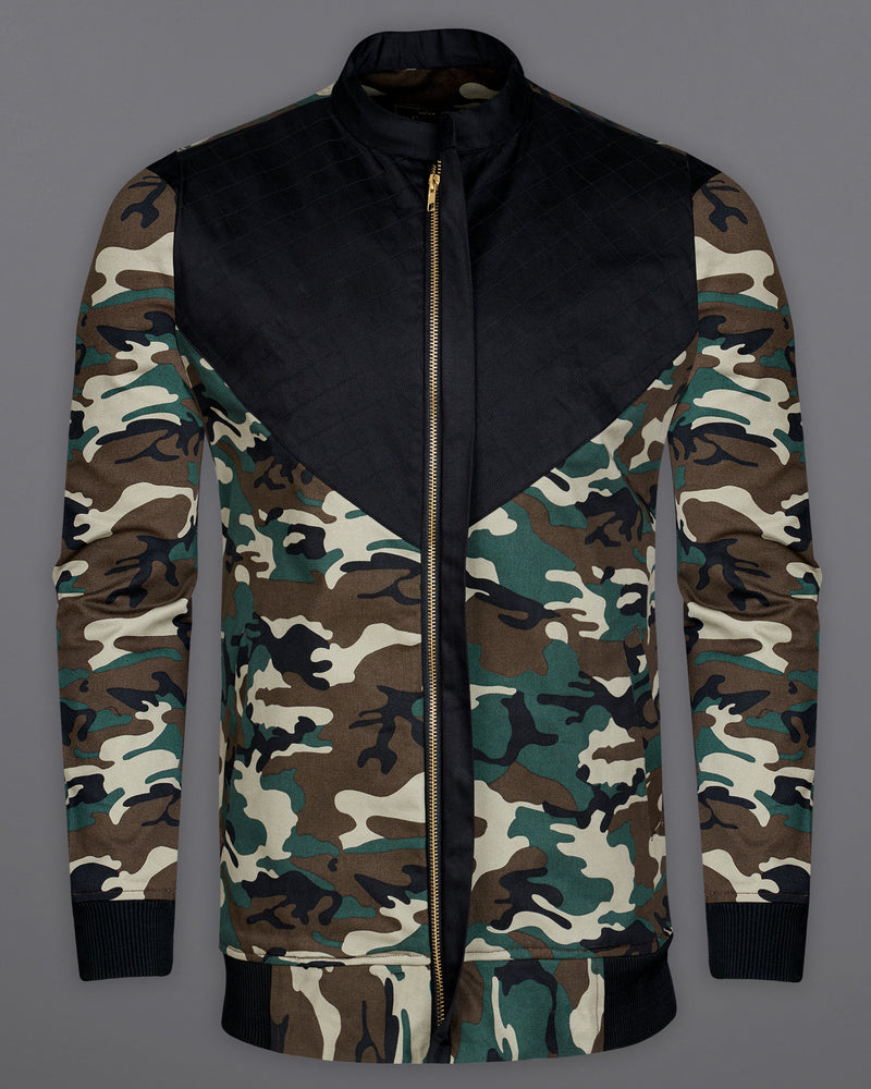 Jade Black and Malta Brown with Spruce Green Camouflage Royal Oxford Designer Bomber Jacket 9338-P362-38, 9338-P362-H-38, 9338-P362-39, 9338-P362-H-39, 9338-P362-40, 9338-P362-H-40, 9338-P362-42, 9338-P362-H-42, 9338-P362-44, 9338-P362-H-44, 9338-P362-46, 9338-P362-H-46, 9338-P362-48, 9338-P362-H-48, 9338-P362-50, 9338-P362-H-50, 9338-P362-52, 9338-P362-H-52