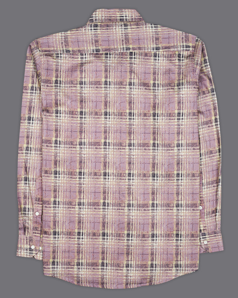 Spun Pearl Pink with Amber Brown Plaid Super Soft Premium Cotton Shirt 9344-38, 9344-H-38, 9344-39, 9344-H-39, 9344-40, 9344-H-40, 9344-42, 9344-H-42, 9344-44, 9344-H-44, 9344-46, 9344-H-46, 9344-48, 9344-H-48, 9344-50, 9344-H-50, 9344-52, 9344-H-52