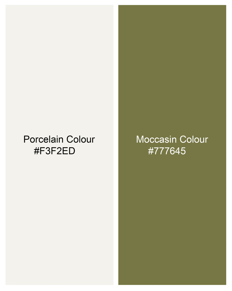 Porcelain Cream with Moccasin Green Super Soft Premium Cotton Shirt 9346-38, 9346-H-38, 9346-39, 9346-H-39, 9346-40, 9346-H-40, 9346-42, 9346-H-42, 9346-44, 9346-H-44, 9346-46, 9346-H-46, 9346-48, 9346-H-48, 9346-50, 9346-H-50, 9346-52, 9346-H-52