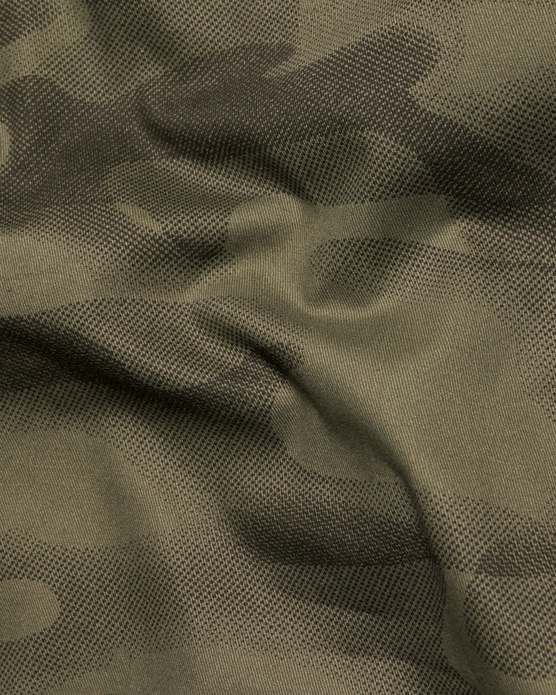 Clay Creek Brown with Iridium Green Camouflage Royal Oxford Overshirt