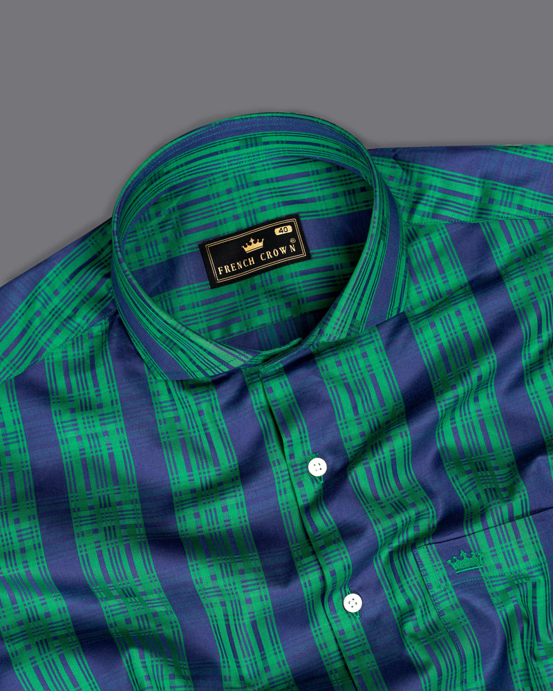 Eucalyptus Green with Rhino Blue Striped Dobby Premium Giza Cotton Shirt 9438-CA-38, 9438-CA-H-38, 9438-CA-39, 9438-CA-H-39, 9438-CA-40, 9438-CA-H-40, 9438-CA-42, 9438-CA-H-42, 9438-CA-44, 9438-CA-H-44, 9438-CA-46, 9438-CA-H-46, 9438-CA-48, 9438-CA-H-48, 9438-CA-50, 9438-CA-H-50, 9438-CA-52, 9438-CA-H-52