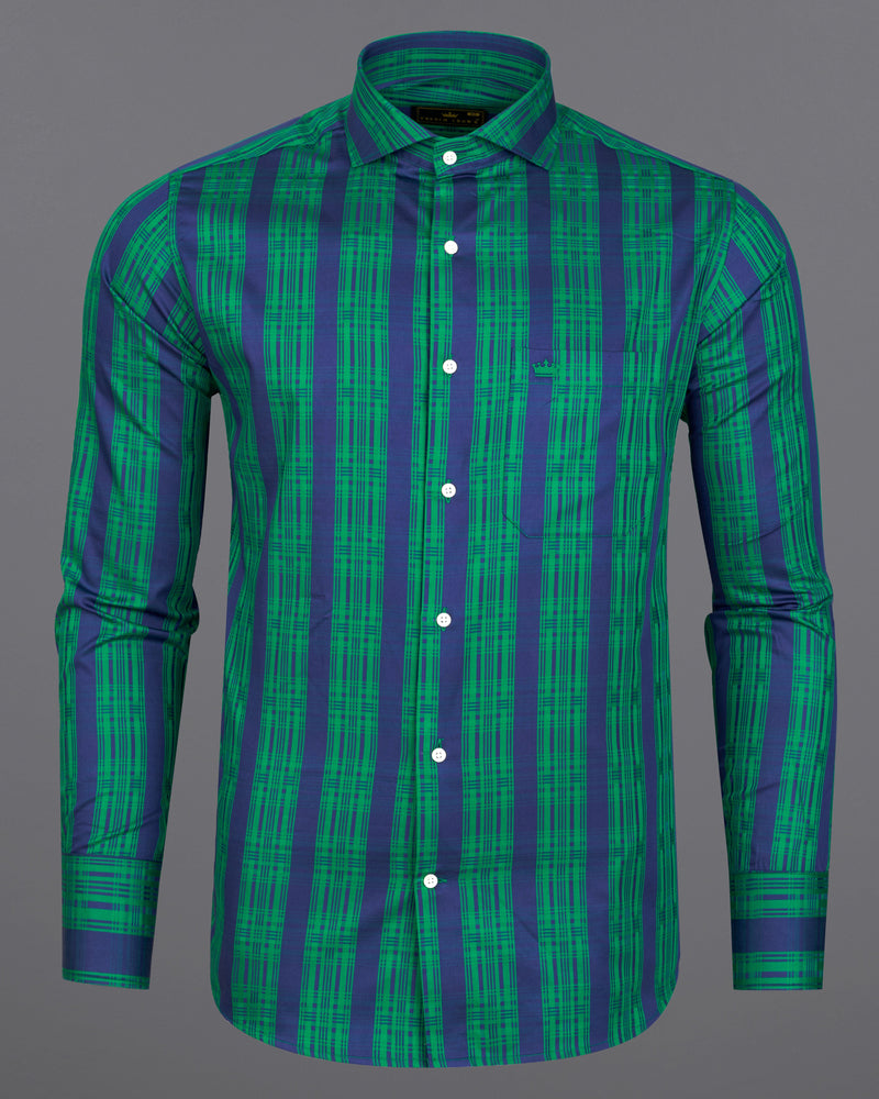 Eucalyptus Green with Rhino Blue Striped Dobby Premium Giza Cotton Shirt 9438-CA-38, 9438-CA-H-38, 9438-CA-39, 9438-CA-H-39, 9438-CA-40, 9438-CA-H-40, 9438-CA-42, 9438-CA-H-42, 9438-CA-44, 9438-CA-H-44, 9438-CA-46, 9438-CA-H-46, 9438-CA-48, 9438-CA-H-48, 9438-CA-50, 9438-CA-H-50, 9438-CA-52, 9438-CA-H-52