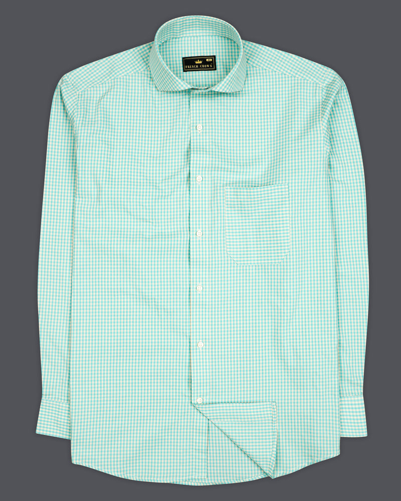 Downy Sea Blue with Solitaire Cream Gingham Twill Checkered 9466-CA-38, 9466-CA-H-38, 9466-CA-39, 9466-CA-H-39, 9466-CA-40, 9466-CA-H-40, 9466-CA-42, 9466-CA-H-42, 9466-CA-44, 9466-CA-H-44, 9466-CA-46, 9466-CA-H-46, 9466-CA-48, 9466-CA-H-48, 9466-CA-50, 9466-CA-H-50, 9466-CA-52, 9466-CA-H-52