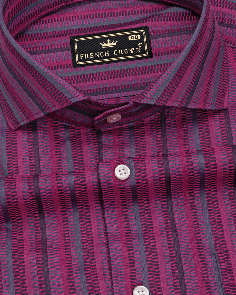 Matterhorn Maroon Multicolour Striped Jacquard Textured Premium Giza Cotton Shirt 9515-CA-38, 9515-CA-H-38, 9515-CA-39, 9515-CA-H-39, 9515-CA-40, 9515-CA-H-40, 9515-CA-42, 9515-CA-H-42, 9515-CA-44, 9515-CA-H-44, 9515-CA-46, 9515-CA-H-46, 9515-CA-48, 9515-CA-H-48, 9515-CA-50, 9515-CA-H-50, 9515-CA-52, 9515-CA-H-52