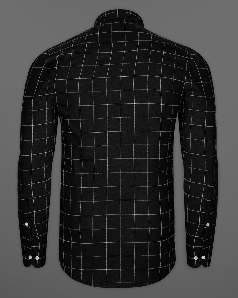 Jade Black and White Windowpane Linen Designer Shirt 9519-P223-38, 9519-P223-H-38, 9519-P223-39, 9519-P223-H-39, 9519-P223-40, 9519-P223-H-40, 9519-P223-42, 9519-P223-H-42, 9519-P223-44, 9519-P223-H-44, 9519-P223-46, 9519-P223-H-46, 9519-P223-48, 9519-P223-H-48, 9519-P223-50, 9519-P223-H-50, 9519-P223-52, 9519-P223-H-52