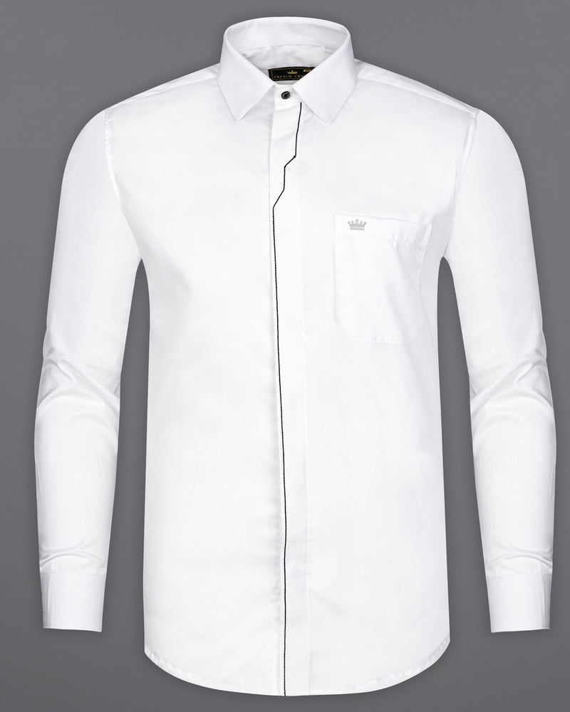 Bright White with Black Thread Work Royal Oxford Designer Shirt 9526-BLK-P418-38, 9526-BLK-P418-H-38, 9526-BLK-P418-39, 9526-BLK-P418-H-39, 9526-BLK-P418-40, 9526-BLK-P418-H-40, 9526-BLK-P418-42, 9526-BLK-P418-H-42, 9526-BLK-P418-44, 9526-BLK-P418-H-44, 9526-BLK-P418-46, 9526-BLK-P418-H-46, 9526-BLK-P418-48, 9526-BLK-P418-H-48, 9526-BLK-P418-50, 9526-BLK-P418-H-50, 9526-BLK-P418-52, 9526-BLK-P418-H-52