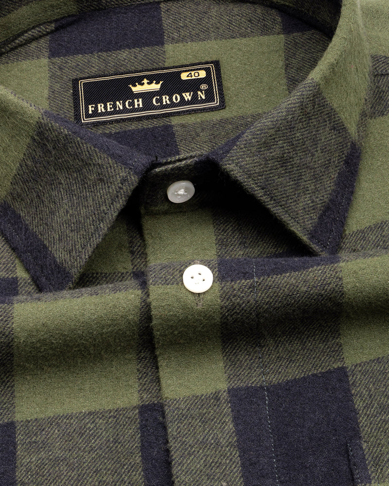 Finch Green with Charade Gray Checked Flannel Overshirt 9535-OS-38, 9535-OS-H-38, 9535-OS-39, 9535-OS-H-39, 9535-OS-40, 9535-OS-H-40, 9535-OS-42, 9535-OS-H-42, 9535-OS-44, 9535-OS-H-44, 9535-OS-46, 9535-OS-H-46, 9535-OS-48, 9535-OS-H-48, 9535-OS-50, 9535-OS-H-50, 9535-OS-52, 9535-OS-H-52