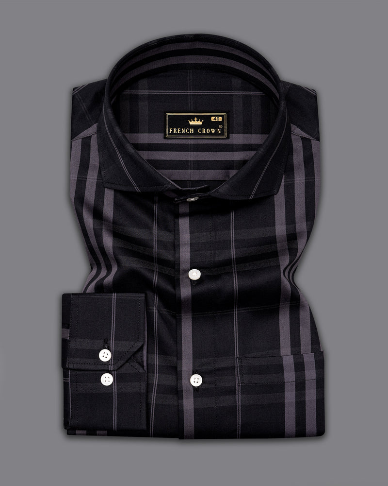 Jade Black with Light Violet Checkered Super Soft Premium Cotton Shirt 9566-CA-38, 9566-CA-H-38, 9566-CA-39, 9566-CA-H-39, 9566-CA-40, 9566-CA-H-40, 9566-CA-42, 9566-CA-H-42, 9566-CA-44, 9566-CA-H-44, 9566-CA-46, 9566-CA-H-46, 9566-CA-48, 9566-CA-H-48, 9566-CA-50, 9566-CA-H-50, 9566-CA-52, 9566-CA-H-52