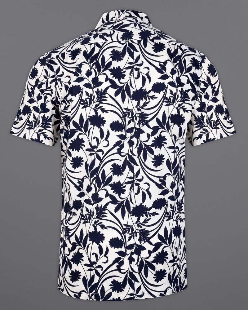 Cinder Black and White Floral Printed Premium Cotton Shirt         9573-CC-BLE-SS-H-38, 9573-CC-BLE-SS-H-39, 9573-CC-BLE-SS-H-40, 9573-CC-BLE-SS-H-42, 9573-CC-BLE-SS-H-44, 9573-CC-BLE-SS-H-46, 9573-CC-BLE-SS-H-48, 9573-CC-BLE-SS-H-50,  9573-CC-BLE-SS-H-52