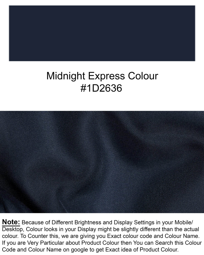 Midnight Express Blue Wool Rich Blazer