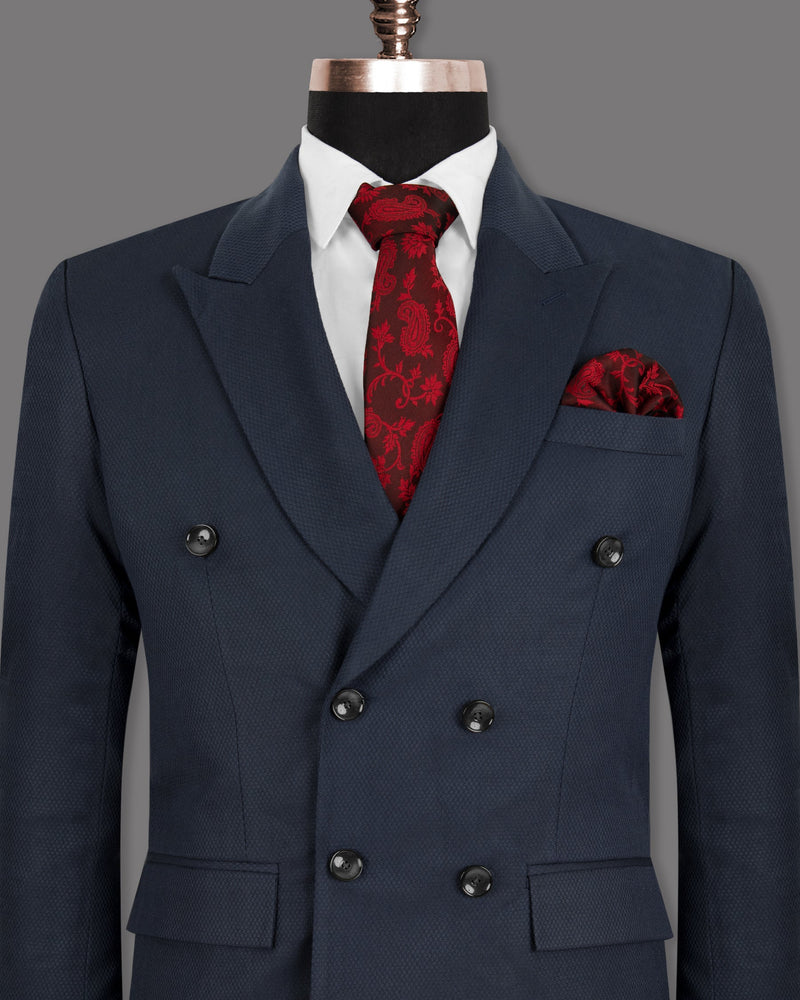 Royal Blue Wool-rich Double-breasted Sports Blazer BL1141-DB-36, BL1141-DB-38, BL1141-DB-40, BL1141-DB-44, BL1141-DB-56, BL1141-DB-52, BL1141-DB-54, BL1141-DB-60, BL1141-DB-42, BL1141-DB-46, BL1141-DB-58, BL1141-DB-48, BL1141-DB-50