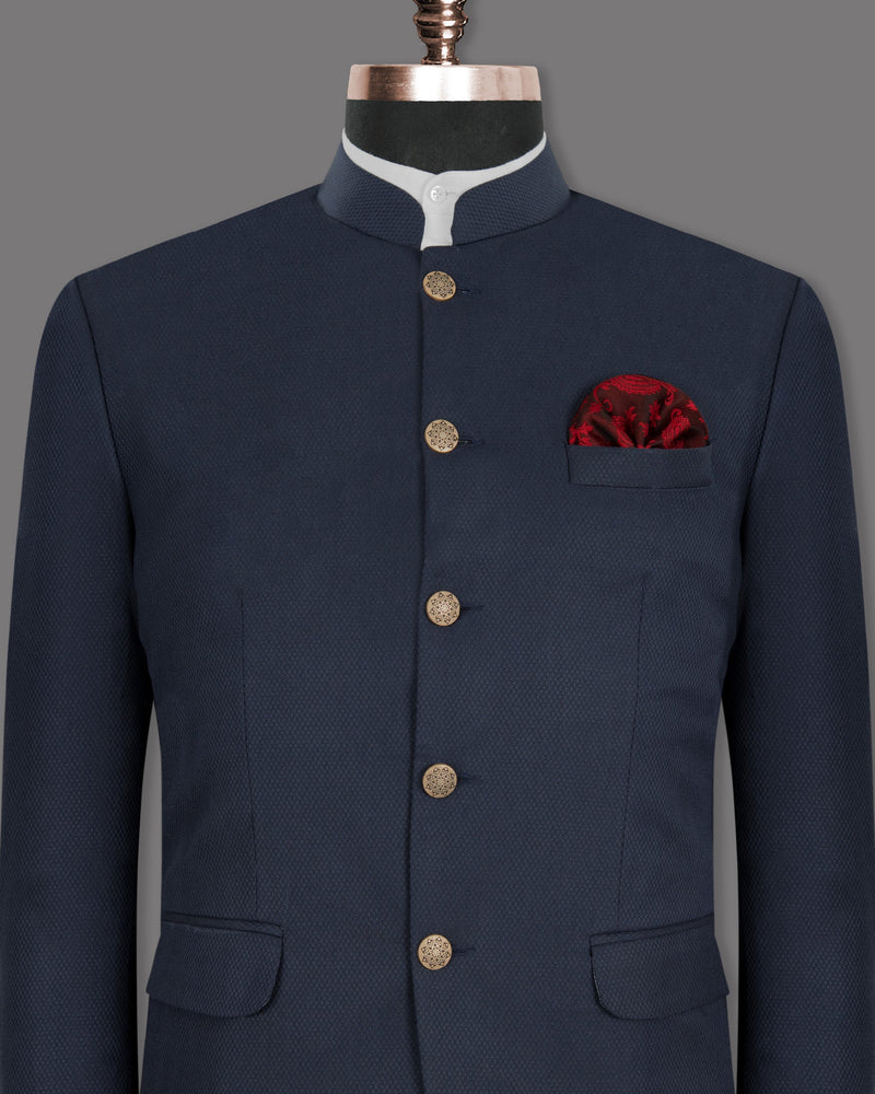 Royal Blue Wool Rich Bandhgala/Mandarin Blazer BL1253-BG-36, BL1253-BG-42, BL1253-BG-44, BL1253-BG-48, BL1253-BG-56, BL1253-BG-60, BL1253-BG-46, BL1253-BG-38, BL1253-BG-40, BL1253-BG-50, BL1253-BG-52, BL1253-BG-54, BL1253-BG-58