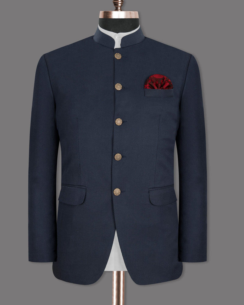 Royal Blue Wool Rich Bandhgala/Mandarin Blazer BL1253-BG-36, BL1253-BG-42, BL1253-BG-44, BL1253-BG-48, BL1253-BG-56, BL1253-BG-60, BL1253-BG-46, BL1253-BG-38, BL1253-BG-40, BL1253-BG-50, BL1253-BG-52, BL1253-BG-54, BL1253-BG-58