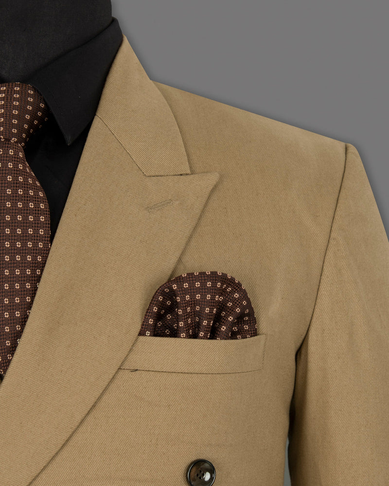 Barley Corn Brown Double Breasted Premium Cotton Blazer BL1287-DB-52, BL1287-DB-54, BL1287-DB-56, BL1287-DB-36, BL1287-DB-38, BL1287-DB-40, BL1287-DB-42, BL1287-DB-44, BL1287-DB-46, BL1287-DB-48, BL1287-DB-50, BL1287-DB-58, BL1287-DB-60