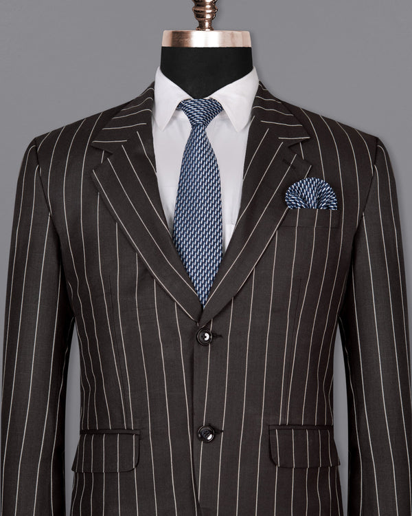 Charcoal Gray with white Striped Woolrich Blazer BL1293-SB-36, BL1293-SB-40, BL1293-SB-44, BL1293-SB-46, BL1293-SB-48, BL1293-SB-50, BL1293-SB-52, BL1293-SB-54, BL1293-SB-56, BL1293-SB-58, BL1293-SB-60, BL1293-SB-38, BL1293-SB-42