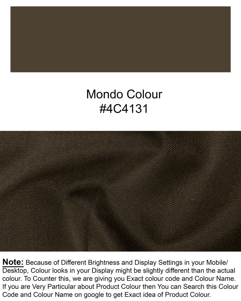 Mondo Brown Double Breasted Premium Cotton Blazer