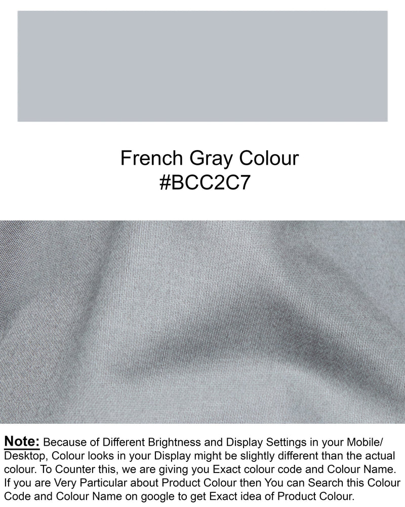 French Gray Premium Cotton Blazer BL1329-SB-36, BL1329-SB-38, BL1329-SB-40, BL1329-SB-42, BL1329-SB-44, BL1329-SB-46, BL1329-SB-48, BL1329-SB-50, BL1329-SB-52, BL1329-SB-54, BL1329-SB-56, BL1329-SB-58, BL1329-SB-60