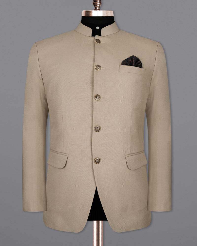 Malta Cream Bandhgala Wool Rich Blazer BL1425-BG-36, BL1425-BG-38, BL1425-BG-40, BL1425-BG-42, BL1425-BG-44, BL1425-BG-46, BL1425-BG-48, BL1425-BG-50, BL1425-BG-52, BL1425-BG-54, BL1425-BG-56, BL1425-BG-58, BL1425-BG-60