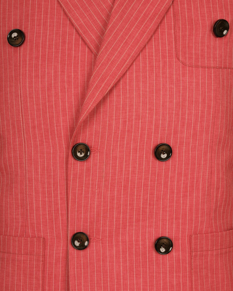 Chestnut Rose Woolrich Striped Double-Breasted Sports Blazer BL1514-DB-PP-36, BL1514-DB-PP-38, BL1514-DB-PP-40, BL1514-DB-PP-42, BL1514-DB-PP-44, BL1514-DB-PP-46, BL1514-DB-PP-48, BL1514-DB-PP-50, BL1514-DB-PP-52, BL1514-DB-PP-54, BL1514-DB-PP-56, BL1514-DB-PP-58, BL1514-DB-PP-60